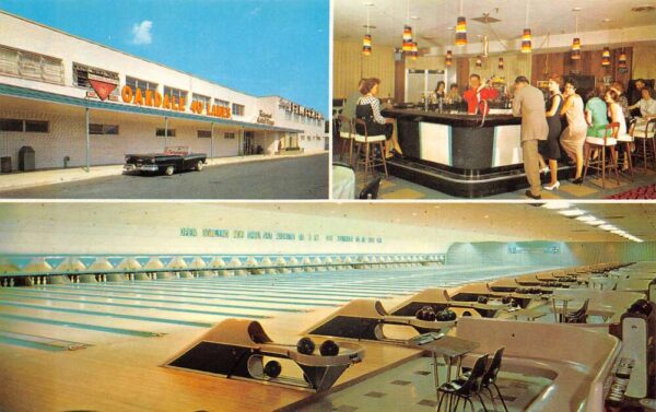 Oakdale Long Island New York Oakdale Lanes Bowling Alley Postcard AA102791