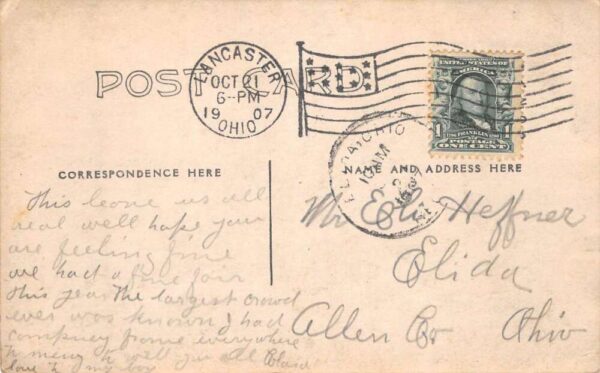 Lancaster Ohio New First ME Church Real Photo Vintage Postcard AA102795 - Image 2