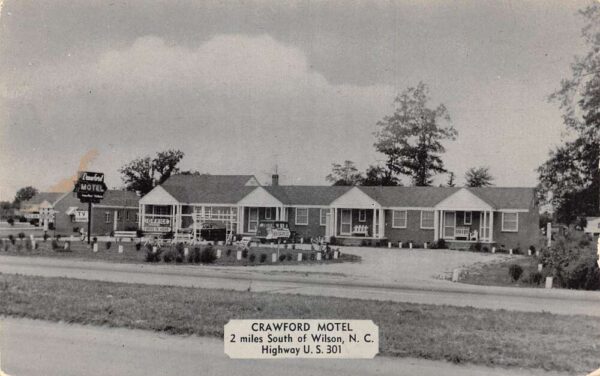 Wilson North Carolina Crawford Motel Vintage Postcard AA102807