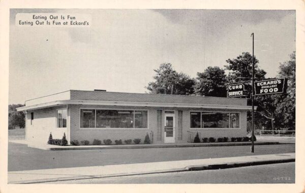 Canton Ohio Eckard's Drive Inn Vintage Postcard AA102811