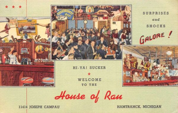 Hamtramck Michigan House of Ran Linen Vintage Postcard AA102812