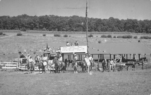 Millers Maryland River Valley Ranch Rodeo Cowboys Real Photo Postcard AA102822