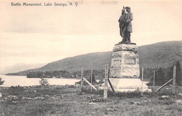 Lake George New York Battle Monument, Rotograph Co., Vintage Postcard U24173