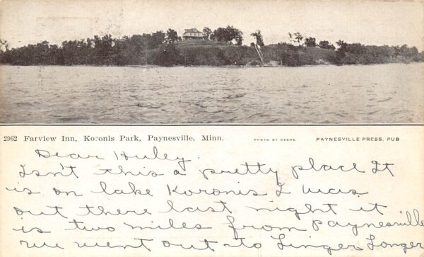 Paynesville Minnesota Fairview Inn, Koronis Park, Vintage Postcard U24180