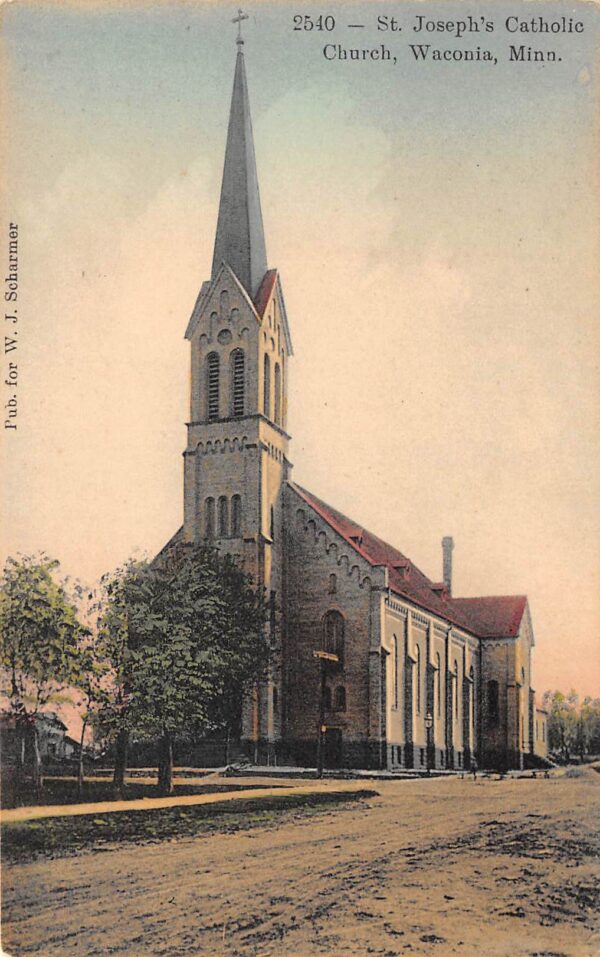 Waconia Minnesota St. Joseph's Catholic Church, Color Lithograph, PC U24197