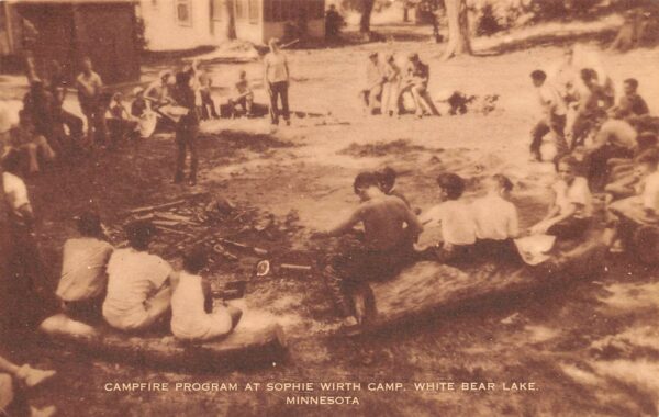 White Bear Lake Minnesota Campfire Program At Sophie Wirth Camp, PC U24209