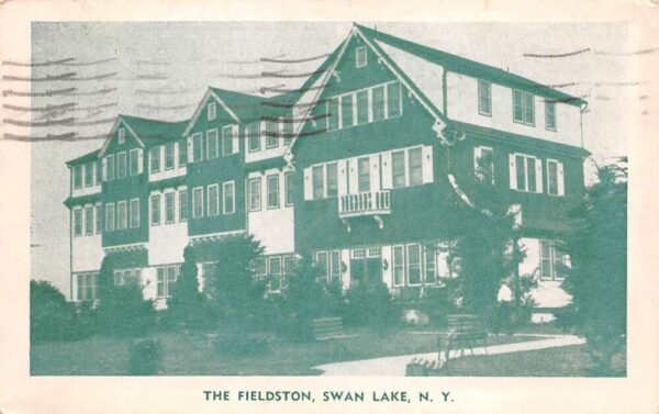 Swan Lake New York The Fieldston, Vintage Postcard U24239