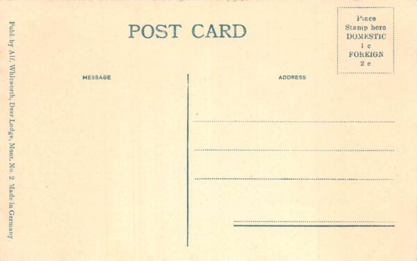 Deer Lodge Montana Public School Vintage Postcard AA102827 - Image 2