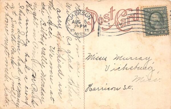 Jackson Mississippi State Capitol Front View Vintage Postcard AA102835 - Image 2