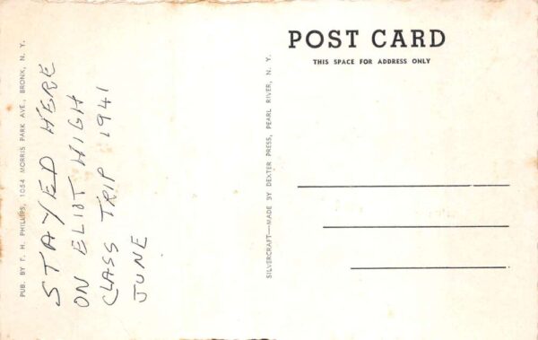 Bronx New York City Bronx Tourist Camp Vintage Postcard AA102848 - Image 2