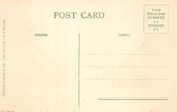 Prescott Wisconsin Main Street, B/W Lithograph, Vintage Postcard U24259 - Image 2