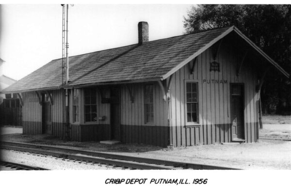 Putnam Illinois CRI & P Depot, 1956, Real Photo, Vintage Postcard U24263
