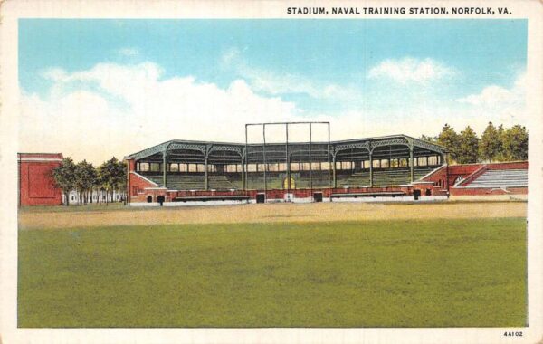 Norfolk Virgnia Naval Training Station Stadium Vintage Postcard AA102862