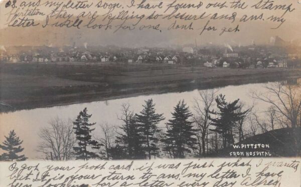 West Pittston Pennsylvania View from Hospital Real Photo Postcard AA102870