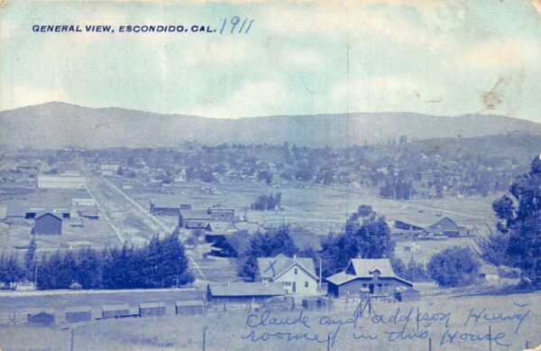 Escondido California General View Vintage Postcard AA102876