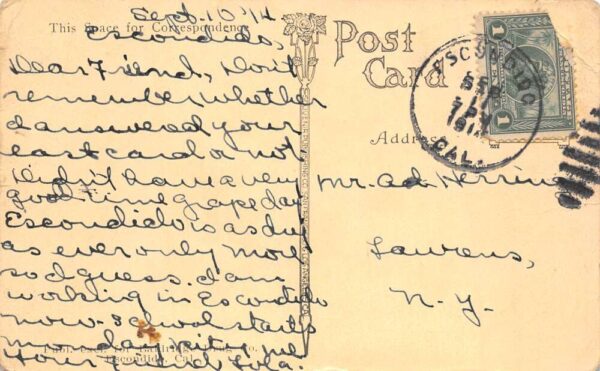 Escondido California Grammar School Vintage Postcard AA102877 - Image 2