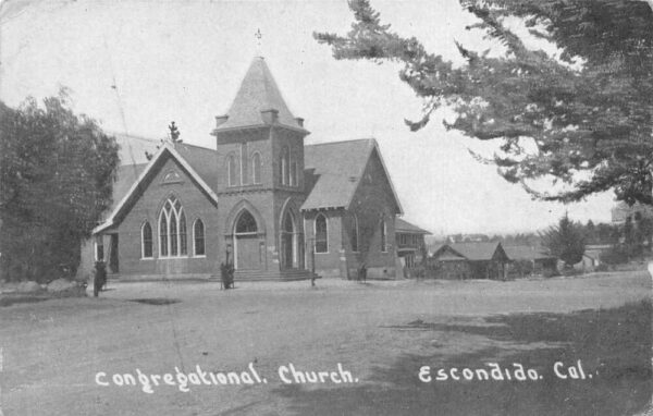 Escondido California Congregational Church Vintage Postcard AA102879