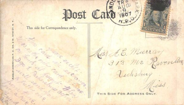 Mount Vernon Ohio Multiview School Court House Library Vintage Postcard AA102880 - Image 2
