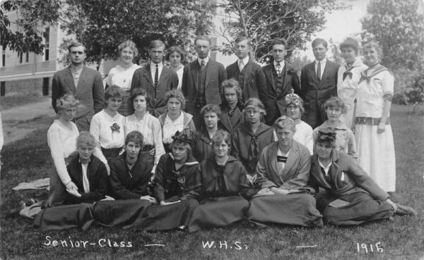 DeForest Wisconsin WHS Senior Class 1915 #1 Real Photo Postcard AA102887