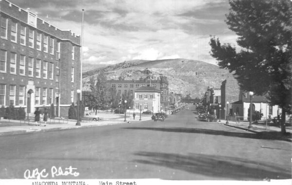 Anaconda Montana Main Street Real Photo Vintage Postcard AA102895