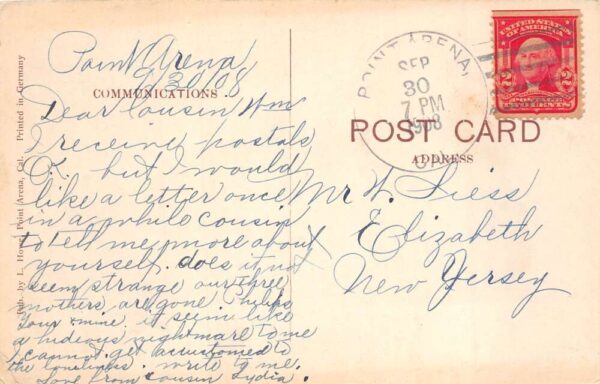 Point Arena California Hot Springs Vintage Postcard AA102904 - Image 2