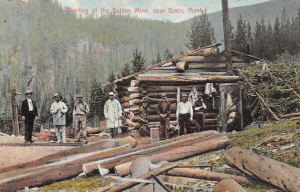 Basin Montana Starting of the Bullion Mine Vintage Postcard AA102906