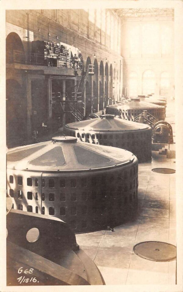 Conowingo Dam Maryland Turbine Engine Room Real Photo Vintage Postcard AA102919