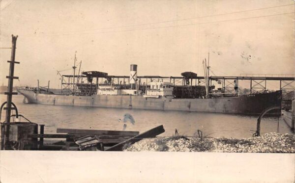Baltimore Maryland Cargo Ship Lorca Real Photo Vintage Postcard AA102921