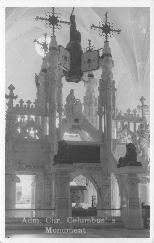 Santo Domingo Dominican Republic Tomb of Columbus Real Photo Postcard AA102938