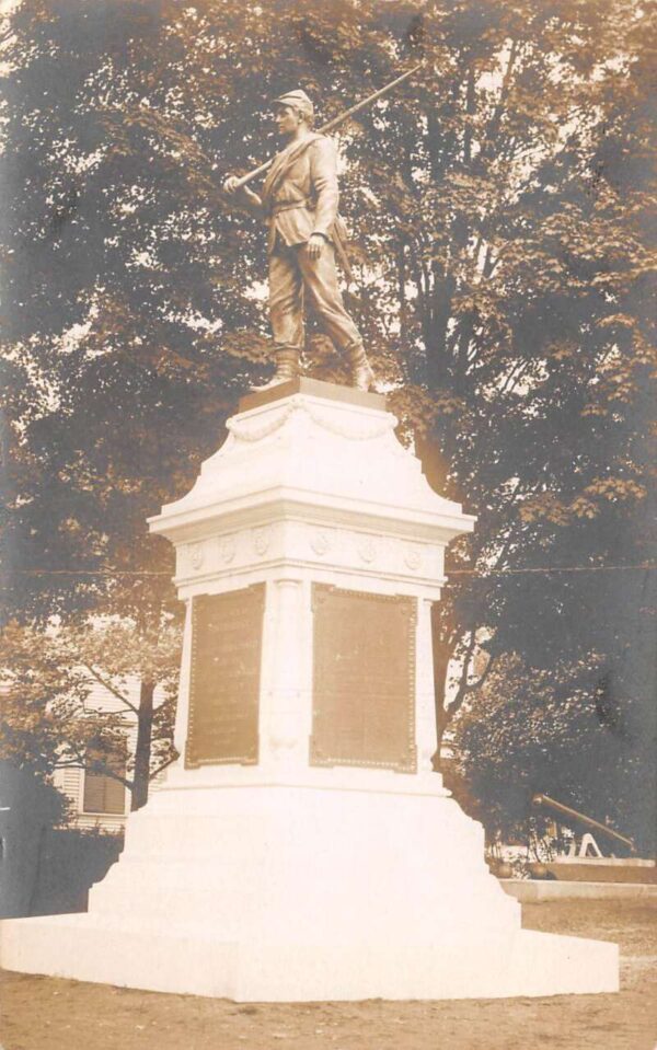 Southbridge Massachusetts Soldiers Monument Real Photo Vintage Postcard AA102939