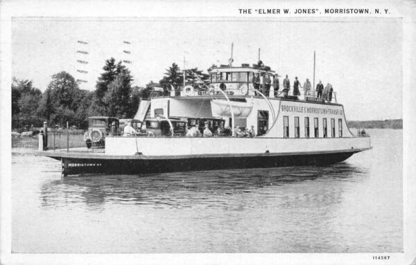 Morristown New York Elmer W Jones Car Ferry Brockville Vintage Postcard AA102940