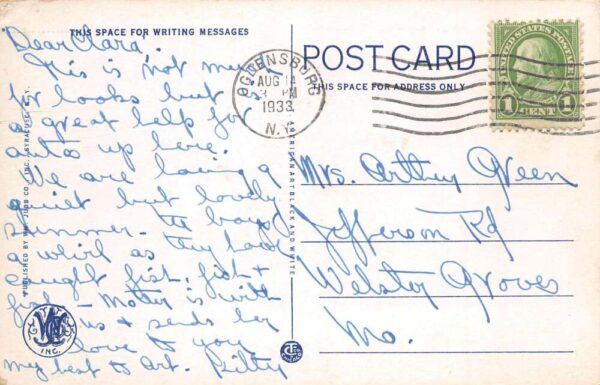 Morristown New York Elmer W Jones Car Ferry Brockville Vintage Postcard AA102940 - Image 2