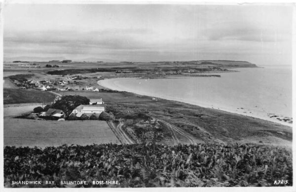 Balintore Scotland Ross Shire Shandwick Bay Real Photo Vintage Postcard AA103000