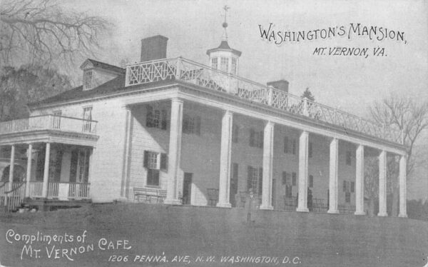 Mount Vernon Virginia Washingtons Mansion Vintage Postcard AA103003