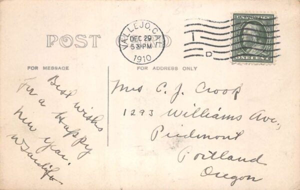 San Francisco California Christmas Eve Luisa Tetrazzini Opera RPPC AA103039 - Image 2