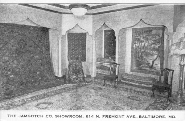 Baltimore Maryland Jamgotch Co Showroom Rug Store Vintage Postcard AA103042