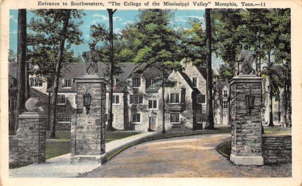 Memphis Tennessee Southwestern College Entrance Vintage Postcard AA103220
