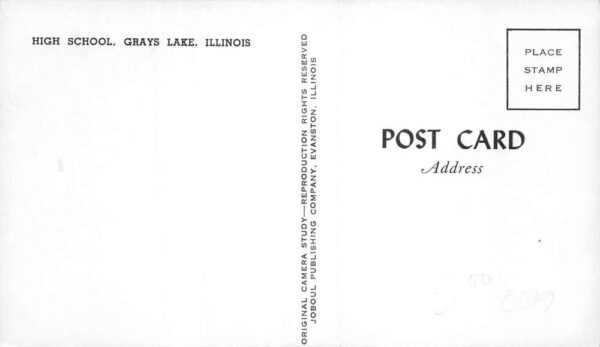 Grays Lake Illinois High School Entrance Vintage Postcard AA103226 - Image 2