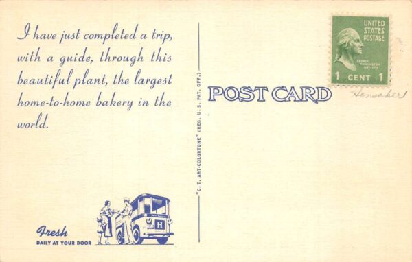 Los Angeles California Helms Bakeries Olympics Vintage Postcard AA103231 - Image 2