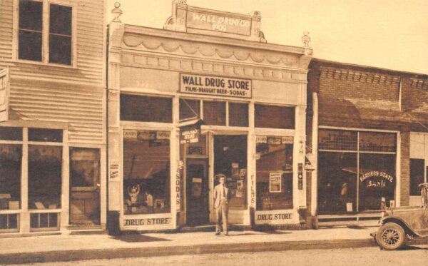 Wall South Dakota Ted Hustead and His Drug Store Vintage Postcard AA103238