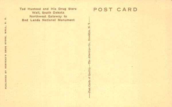 Wall South Dakota Ted Hustead and His Drug Store Vintage Postcard AA103238 - Image 2