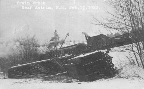 Antrim New Hampshire 1922 Train Wreck Disaster Real Photo Postcard AA103245