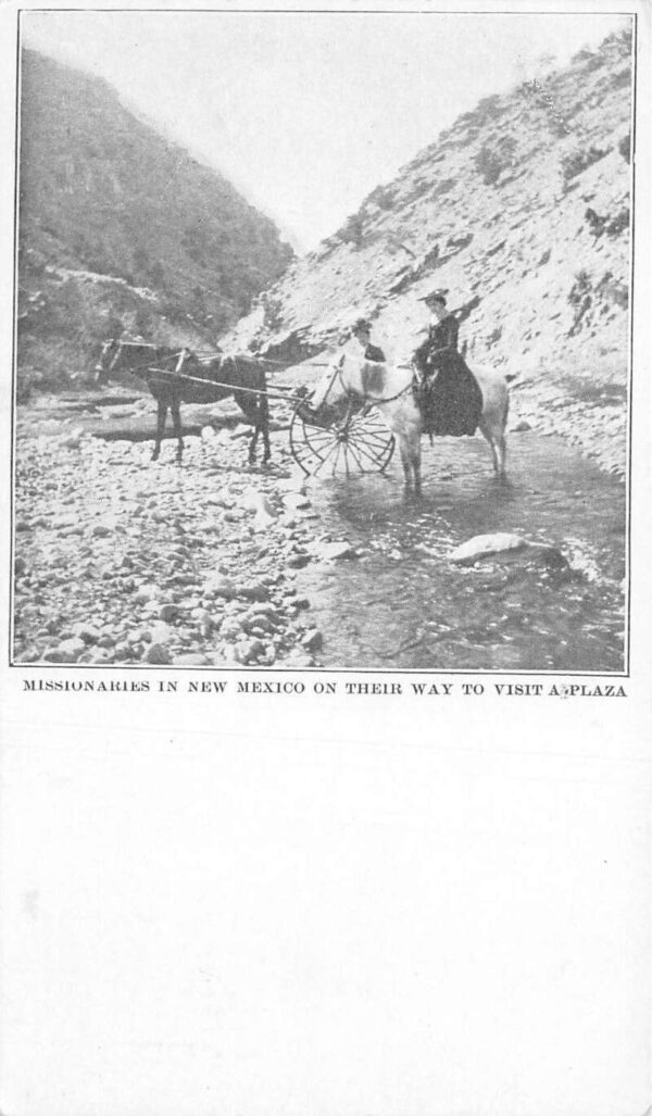 New Mexico Womens Missionaries visting a Plaza Vintage Postcard AA103430