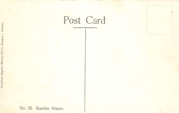 Burma Myanmar Kachin Altars Vintage Postcard AA103447 - Image 2