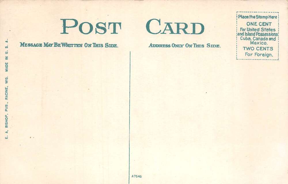 Burlington Wisconsin Chestnut Street Vintage Postcard AA103450 - Image 2