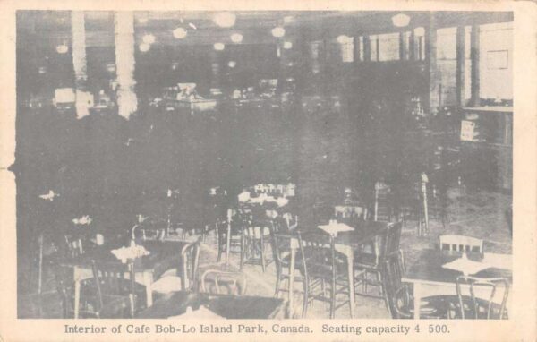 Bob-Lo Island Park Canada Cafe Interior Dining Room Vintage Postcard AA103459