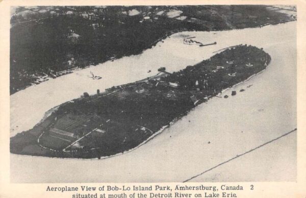 Bob-Lo Island Park Canada Amherstburg Aeroplane View Vintage Postcard AA103460
