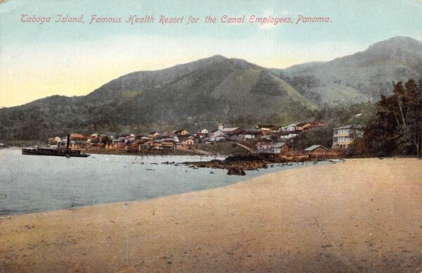 Taboga Island Panama Health Resort for Canal Employees Vintage PC AA103499