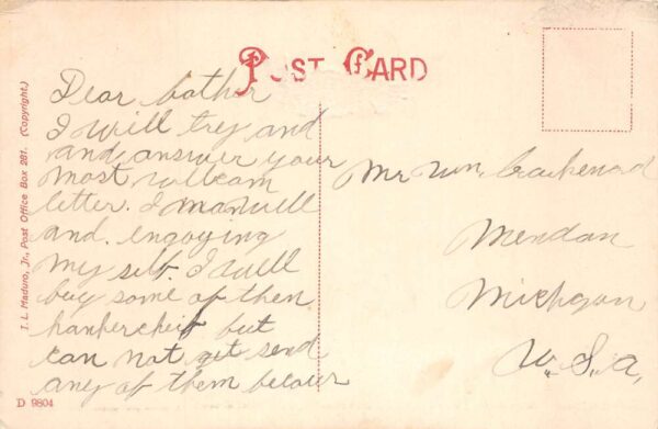 Taboga Island Panama Health Resort for Canal Employees Vintage PC AA103499 - Image 2