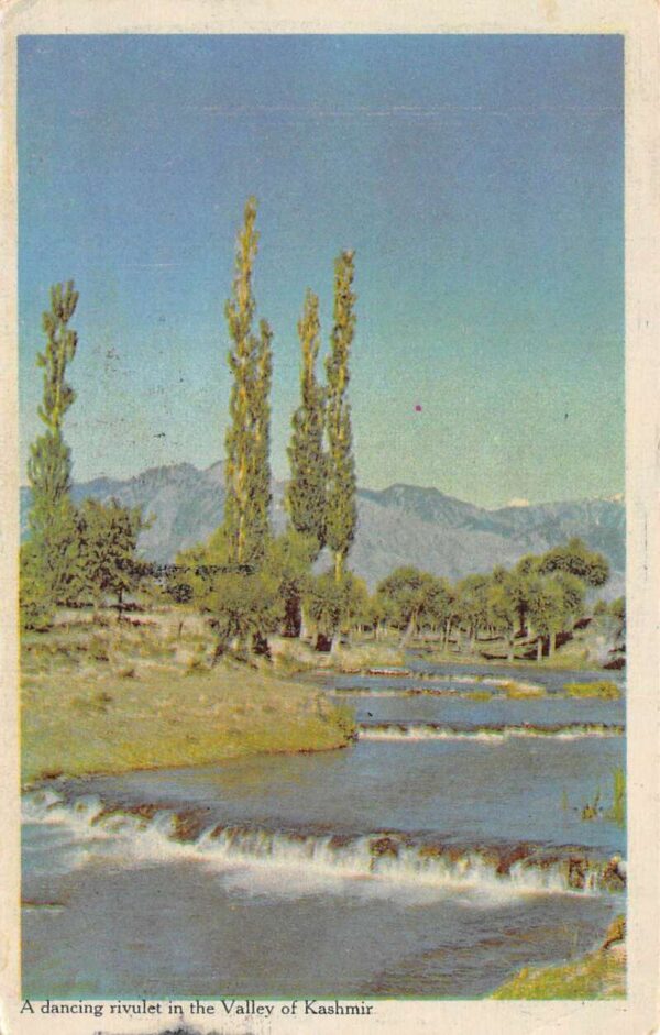 Valley of Kashmir India River Scenic View Hong Kong Postal Used PC AA103500